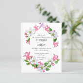 Budget Floral Pink Blossom Spring Wedding (Staand voorkant)