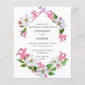 Budget Floral Pink Blossom Spring Wedding (Voorkant)