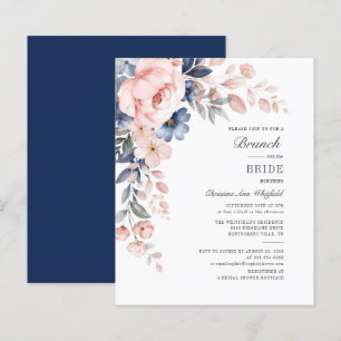 Budget Floral Pink Blue Waterverf Bridal Brunch