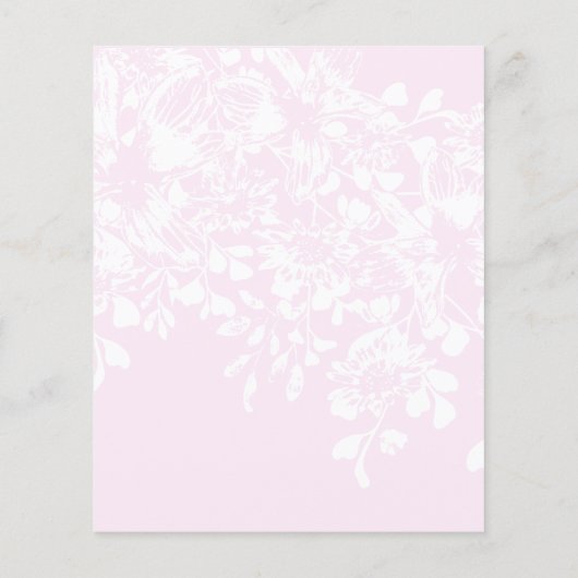 Budget Floral Pink Waterverf Weddenschap (Achterkant)