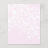 Budget Floral Pink Waterverf Weddenschap (Achterkant)