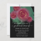 Budget Floral QR Code Roos Burgundy Marsala (Voorkant)