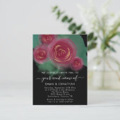 Budget Floral QR Code Roos Burgundy Marsala (Staand voorkant)