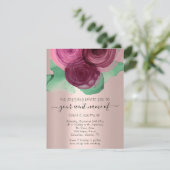 Budget Floral QR Code Roos Green Marsala (Staand voorkant)