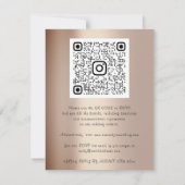 Budget Floral QR Code Rose Gold Marsala Pink (Achterkant)