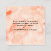 Budget Floral QR Code RSVP Weddenschap Informatiekaartje (Achterkant)