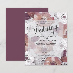 Budget Floral Red Paars Wedding