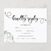 Budget Floral/RSVP-kaart. Flyer (Achterkant)