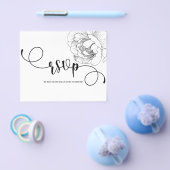 Budget Floral/RSVP-kaart. Flyer (Enkel)