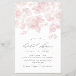 Budget Floral Script Roze Bridal Shower Uitnodigin Flyer<br><div class="desc">Een budgetvriendelijk elegant script floral bridal doucheuitnodiging. Klik uitgeven knoop om dit ontwerp aan te passen.</div>