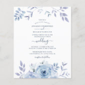 Budget Floral Script Waterverf Wedding Invitation (Voorkant)