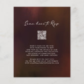 Budget Floral Splendor QR Code Weduwen Uitnodiging (Achterkant)