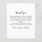 Budget Floral Sympathie Foto Funeral Bedankt (Achterkant)