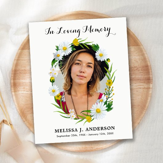 Budget Floral Sympathie Foto Funeral Bedankt