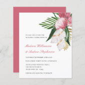 Budget Floral Tropical Paradise Weddenschap (Voorkant / Achterkant)