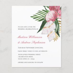 Budget Floral Tropical Paradise Weddenschap