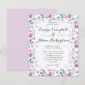 Budget floral Waterverf Wedding Invitation (Voorkant / Achterkant)