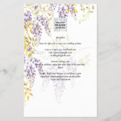 Budget Floral Weddenschap Paars Flyer (Achterkant)