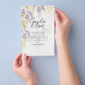 Budget Floral Weddenschap Paars Flyer (Hand)