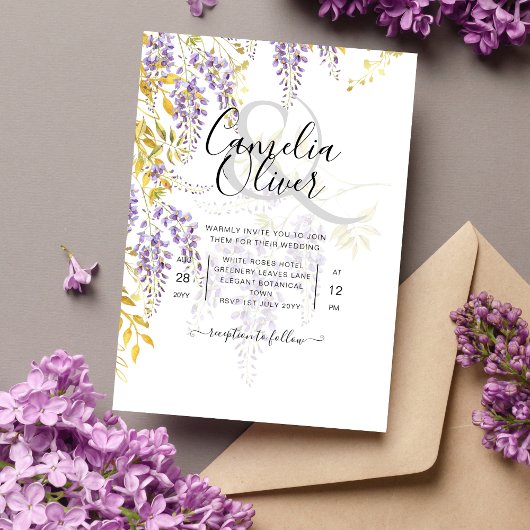 Budget Floral Weddenschap Paars Flyer