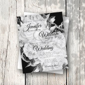 Budget Floral Wedding Black & White