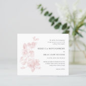 Budget  Floral Wedding Invitation (Staand voorkant)