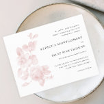 Budget  Floral Wedding Invitation<br><div class="desc">De  uitnodiging voor een blote bruiloft bevat een wazige roze illustratie met klassieke bewerkbare tekst. Bezoek de Stacey Meacham-winkel voor andere producten die bij dit ontwerp passen! Klik uitgeven om dit ontwerp aan te passen.</div>