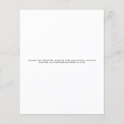 Budget Floral Wedding Invitation | Art. Flyer (Achterkant)