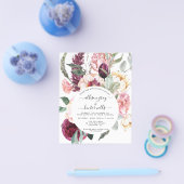 Budget Floral Wedding Invitation | Art. Flyer (Enkel)