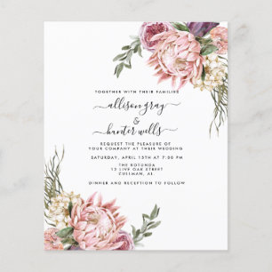 Budget Floral Wedding Invitation Aubrey Flyer