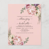 Budget Floral Wedding Invitation | Aubrey Flyer (Voorkant)