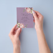 Budget Floral Wedding Invitation | Aubrey Flyer (Hand)