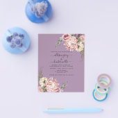 Budget Floral Wedding Invitation | Aubrey Flyer (Enkel)