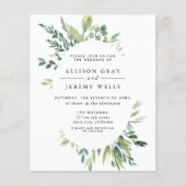 Budget Floral Wedding Invitation Flyer (Voorkant)