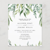 Budget Floral Wedding Invitation Flyer (Voorkant)