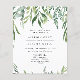 Budget Floral Wedding Invitation Flyer