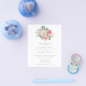 Budget Floral Wedding Invitation Flyer (Enkel)