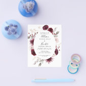 Budget Floral Wedding Invitation Flyer (Enkel)