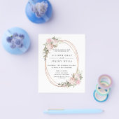 Budget Floral Wedding Invitation Flyer (Enkel)