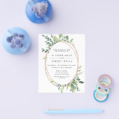 Budget Floral Wedding Invitation Flyer (Enkel)