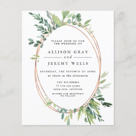 Budget Floral Wedding Invitation Flyer