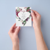 Budget Floral Wedding Invitation | Laural Flyer (Hand)