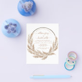 Budget Floral Wedding Invitation | Pampas Flyer (Enkel)