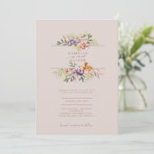 Budget Floral Wedding Invitations Boho Wildbloemen Kaart (Staand voorkant)