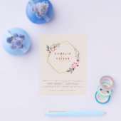 BUDGET Floral Wedding Invite QR Code RSVP Flyer (Enkel)