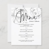 Budget Floral WEDDING MENU. Flyer (Voorkant)