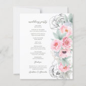 Budget Floral Wedding Program. (Achterkant)