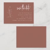 BUDGET Floral Wedding Save the Date Invitation Notitiekaartje (Voorkant / Achterkant)