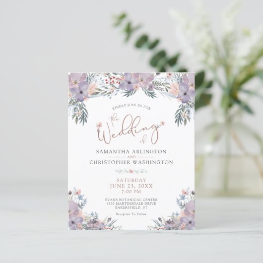 Budget Floral Wildbloemen Weddenschap (Staand voorkant)