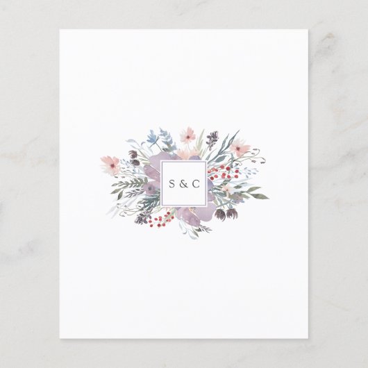 Budget Floral Wildbloemen Weddenschap (Achterkant)